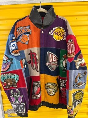 JEFF HAMILTON Y2K NBA Team Logo Jacket - 4XL Men's